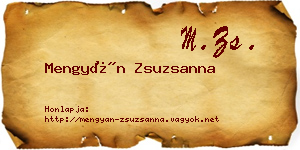 Mengyán Zsuzsanna névjegykártya