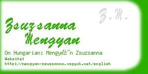 zsuzsanna mengyan business card